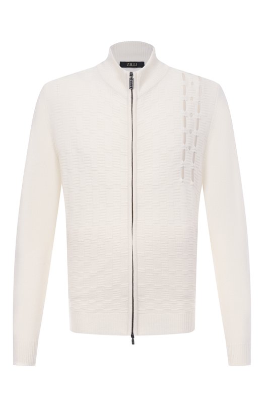 Кардиган из кашемира и шерсти Zilli KZMC01M0350VLST00 Кремовый KZMC01M0350VLST00