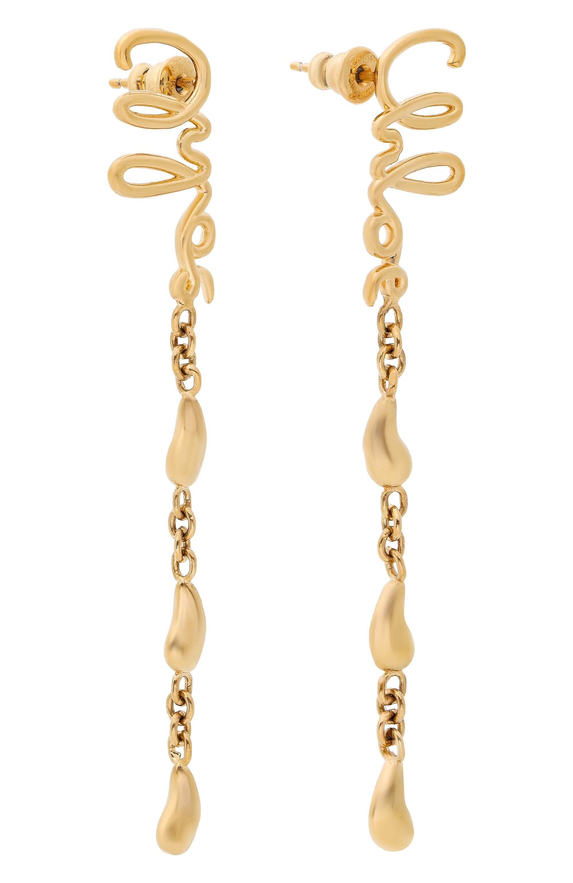 Серьги CHLOÉ золотого цвета по цене 49150 руб., арт. CHC24WFE05CB7, фото 3 Серьги CHLOÉ, арт. CHC24WFE05CB7, фото 3