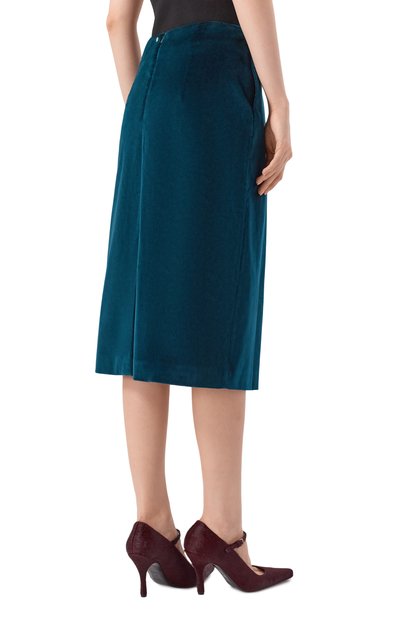 Бархатная юбка LORENA ANTONIAZZI бирюзового цвета по цене 79950 руб., арт. G051A/9577, фото 4 Бархатная юбка LORENA ANTONIAZZI, арт. G051A/9577, фото 4