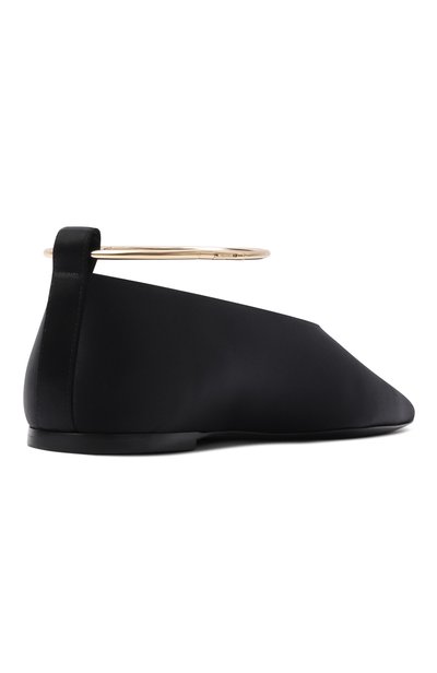 Текстильные балетки ring JIL SANDER черного цвета по цене 112000 руб., арт. J15WZ0039/P7551, фото 5 Текстильные балетки ring JIL SANDER, арт. J15WZ0039/P7551, фото 5