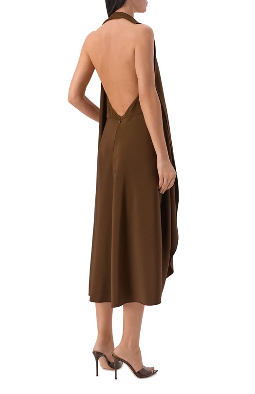Шелковое платье Loro Piana FAP0012 Коричневый  FAP0012 Фото 3