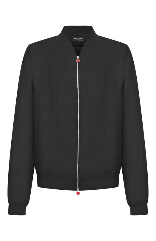 Льняной бомбер Kiton UG0001H0969003 Чёрный UG0001H0969003