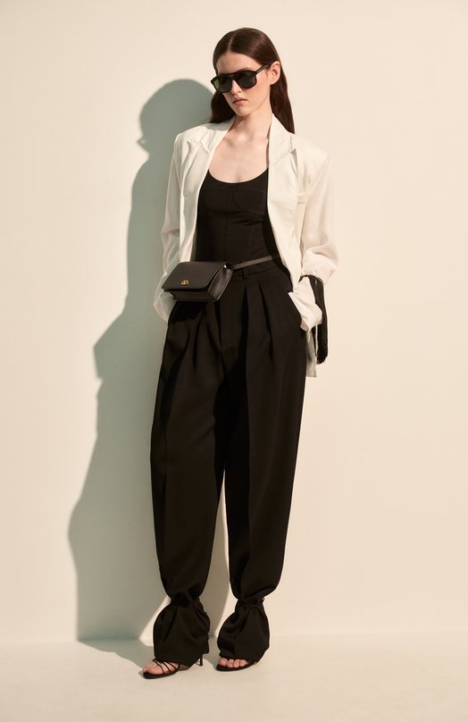 Шерстяные брюки Saint Laurent 824389/Y7E63 Чёрный  824389/Y7E63 Фото 7