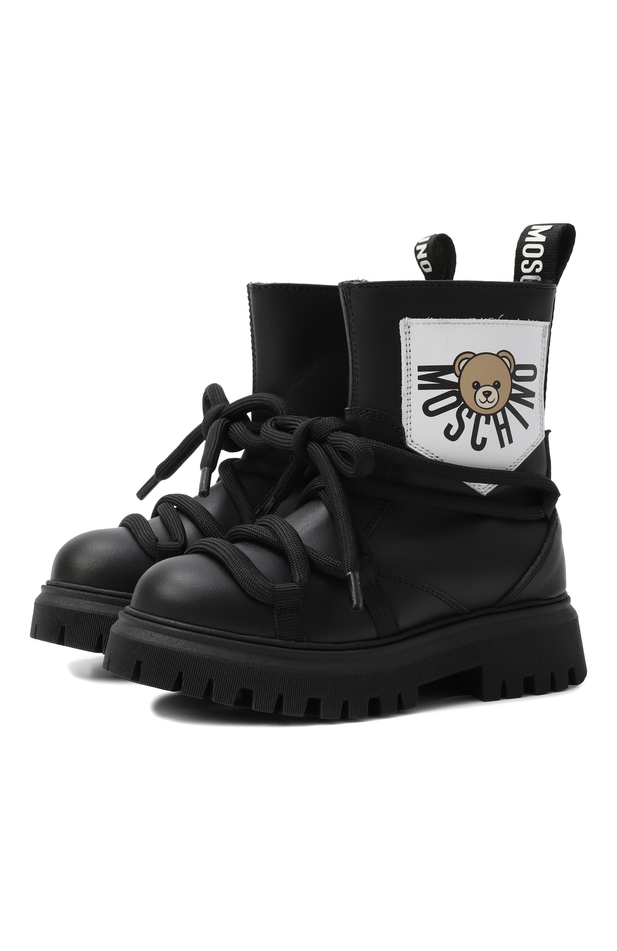 Кожаные ботинки MOSCHINO, арт. 81953/VAR4/24-27, фото 1