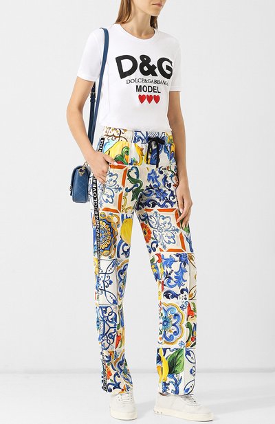 Хлопковая футболка с круглым вырезом и логотипом бренда DOLCE & GABBANA, арт. F8K74T/FH736, фото 2