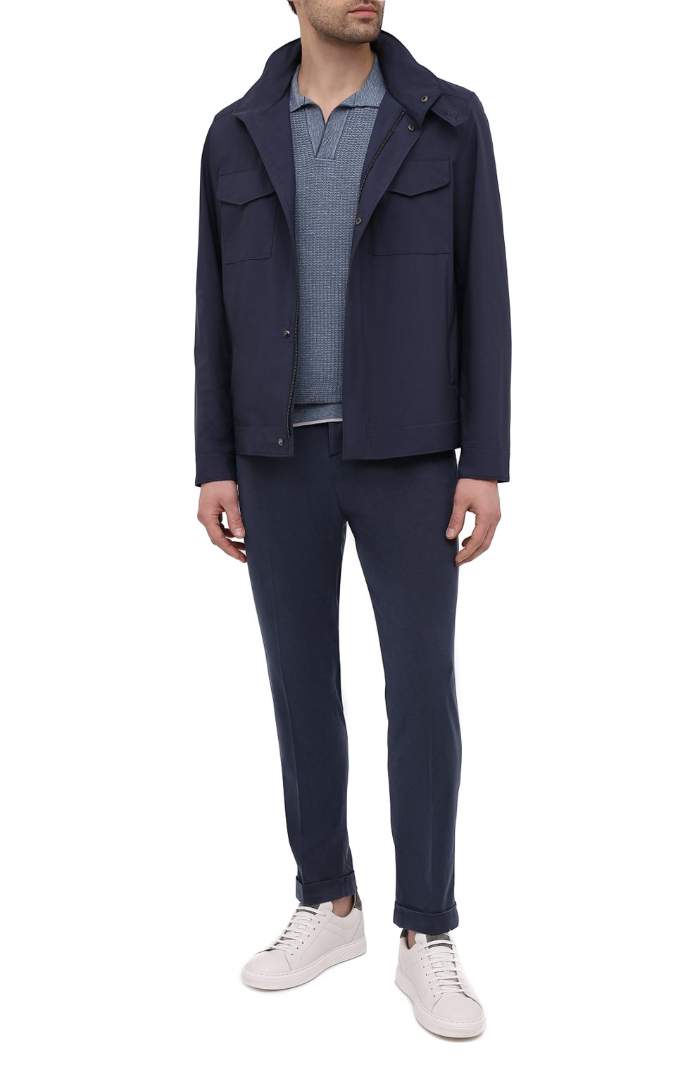 Поло из шелка и льна ZEGNA, арт. UWF96/C32, фото 2