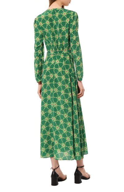 Шелковое платье SALONI зеленого цвета по цене 98100 руб., арт. 10600-1791, фото 4 Шелковое платье SALONI, арт. 10600-1791, фото 4