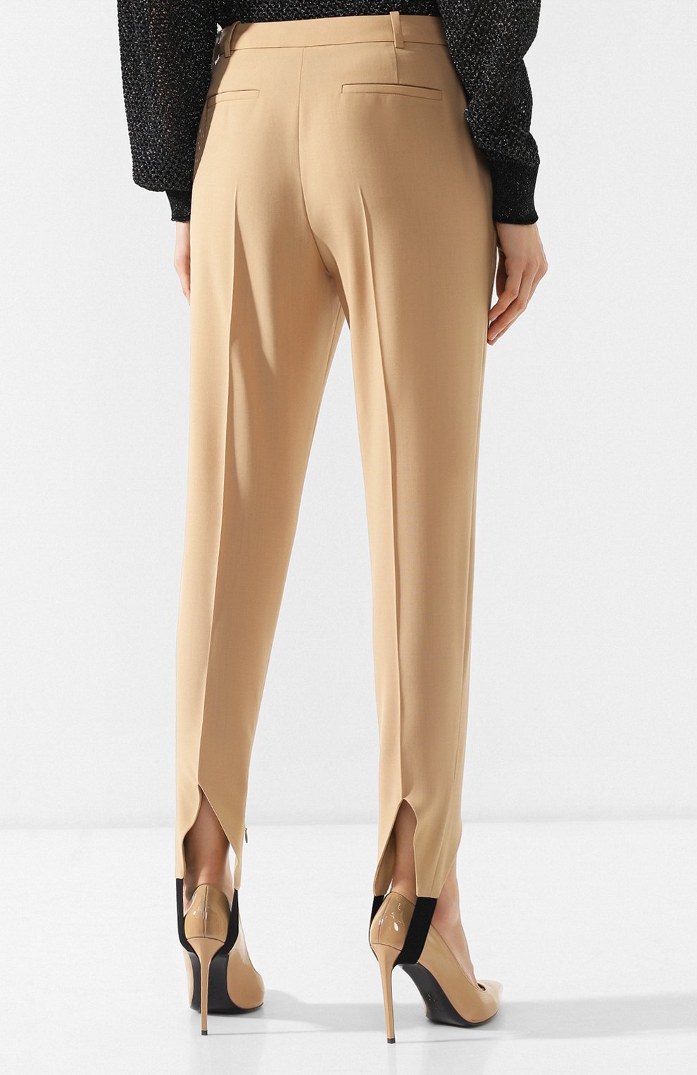 Брюки со штрипками GIVENCHY бежевого цвета по цене 64550 руб., арт. BW50B211F7, фото 4 Брюки со штрипками GIVENCHY, арт. BW50B211F7, фото 4