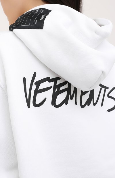 Хлопковое худи VETEMENTS, арт. UAH21TR630 1601/W, фото 5