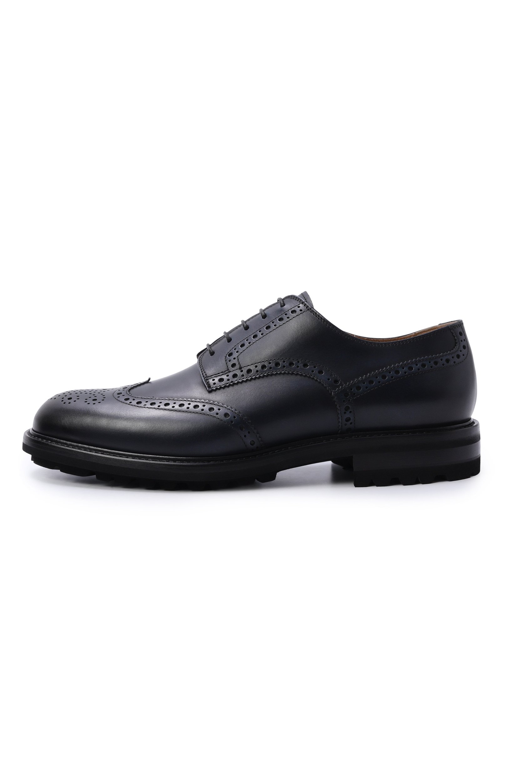 Кожаные дерби KITON темно-синего цвета по цене 146500 руб., арт. USSA465N01508, фото 3 Кожаные дерби KITON, арт. USSA465N01508, фото 3