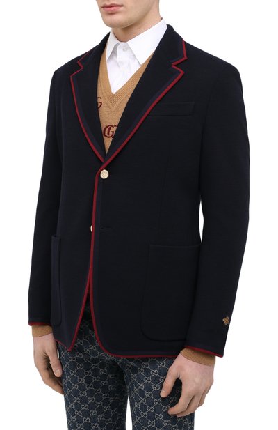 Пиджак из шерсти и хлопка GUCCI, арт. 645195/ZAC3R, фото 3