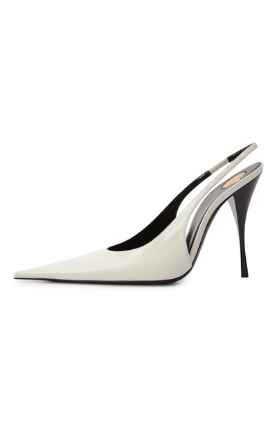 Кожаные туфли p.a.r.i.s. 110 SAINT LAURENT молочного цвета по цене 299500 руб., арт. 867181/AAF29, фото 4 Кожаные туфли p.a.r.i.s. 110 SAINT LAURENT, арт. 867181/AAF29, фото 4