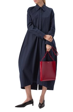 Женская сумка tangle JIL SANDER красного цвета, арт. J07WG0023/P5354 | Фото 7 (Материал сплава: Проставлено; Драгоценные камни: Проставлено; Размер: medium; Материал: Натуральная кожа)