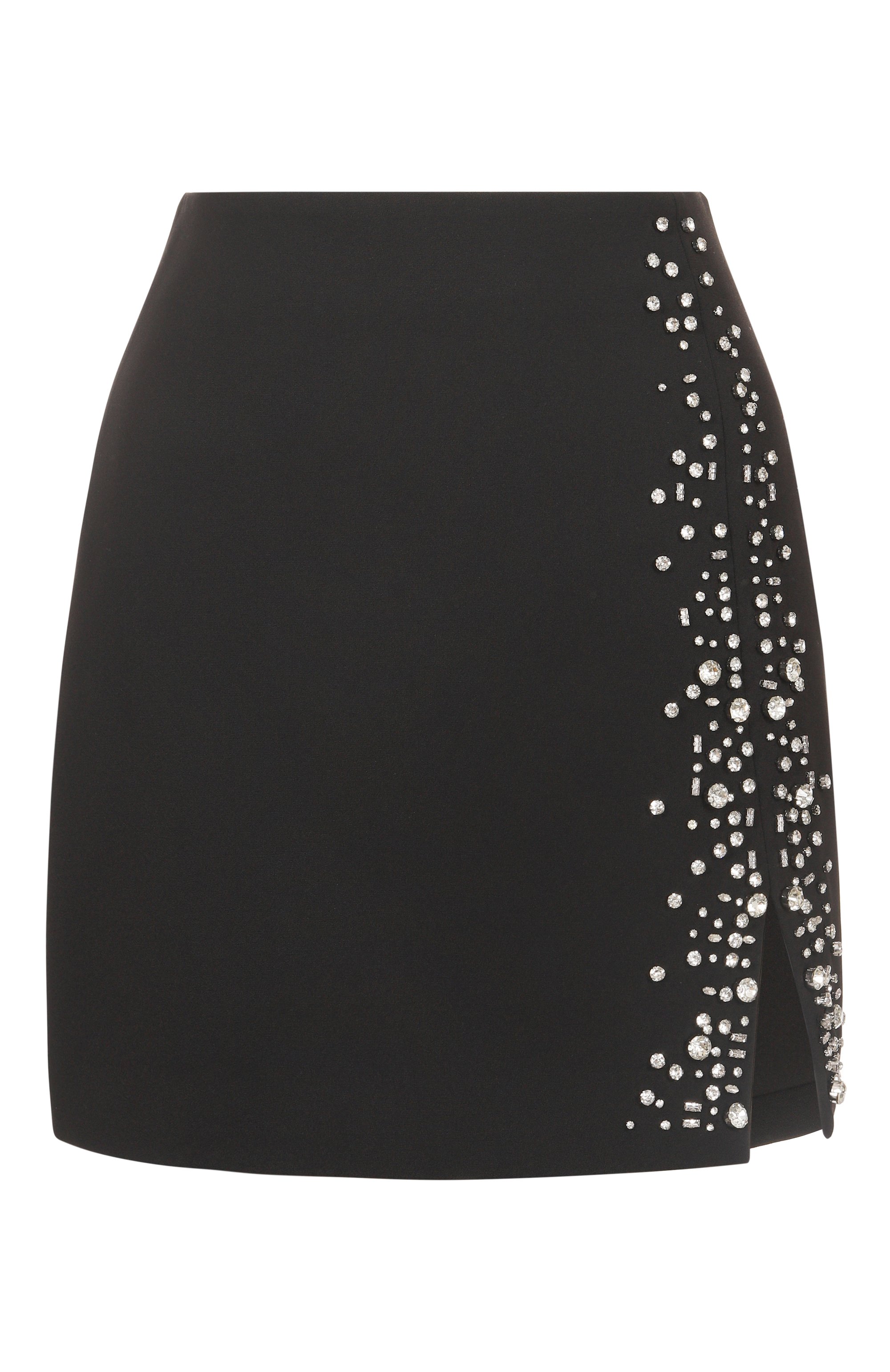 Юбка с отделкой стразами LIU JO черного цвета по цене 36490 руб., арт. CA5084T2527, фото 1 Юбка с отделкой стразами LIU JO, арт. CA5084T2527, фото 1