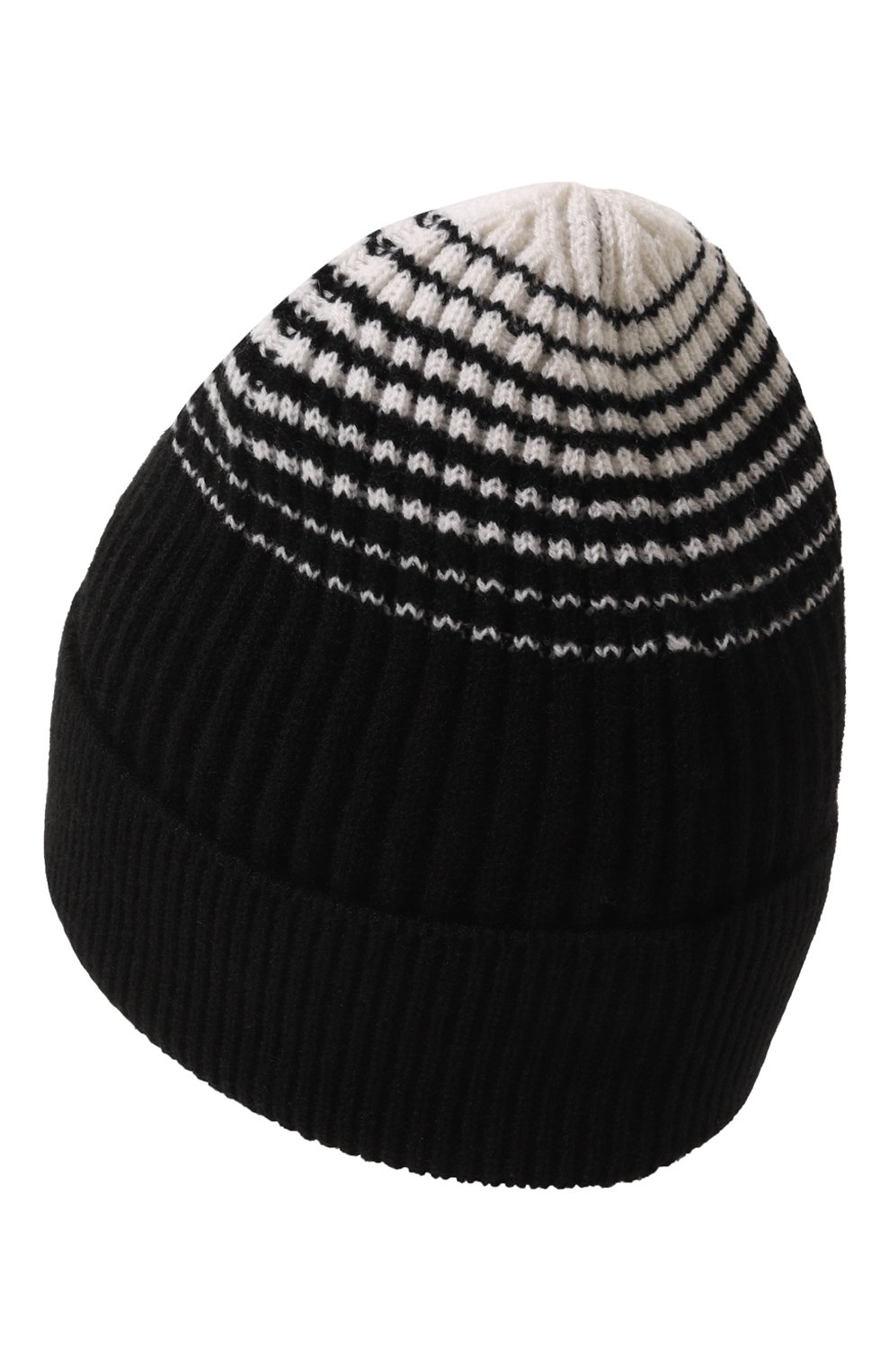 Кашемировая шапка STEFANO RICCI черно-белого цвета по цене 62800 руб., арт. K606246CUF/F22452, фото 2 Кашемировая шапка STEFANO RICCI, арт. K606246CUF/F22452, фото 2