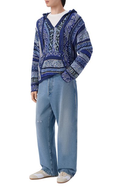 Хлопковое худи LANEUS синего цвета по цене 64500 руб., арт. S6LAMAKH070, фото 2 Хлопковое худи LANEUS, арт. S6LAMAKH070, фото 2