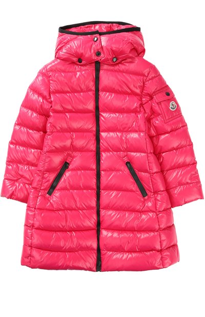 Пуховое пальто с контрастной отделкой и капюшоном MONCLER ENFANT, арт. C2-954-49900-05-68950/4-6A, фото 1