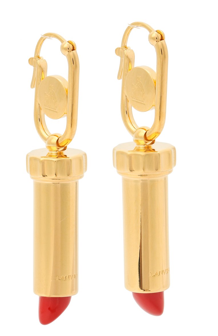 Женские серьги LANVIN золотого цвета, арт. AW-CJBA10-CHAR-H20 | Фото 3 (Материал: Металл; Нос: Не проставлено; Региональные ограничения белый список (Axapta Mercury): Не проставлено)