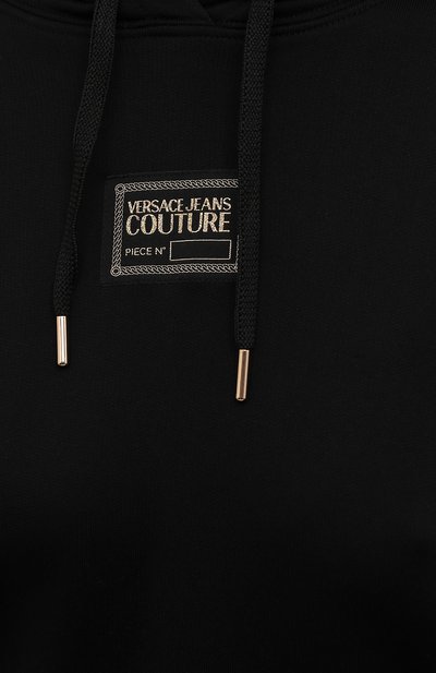 Худи VERSACE JEANS COUTURE черного цвета по цене 21200 руб., арт. 71HAI304-71DP304 FELPA FLUIDA BLACK/F0001, фото 5 Худи VERSACE JEANS COUTURE, арт. 71HAI304-71DP304 FELPA FLUIDA BLACK/F0001, фото 5