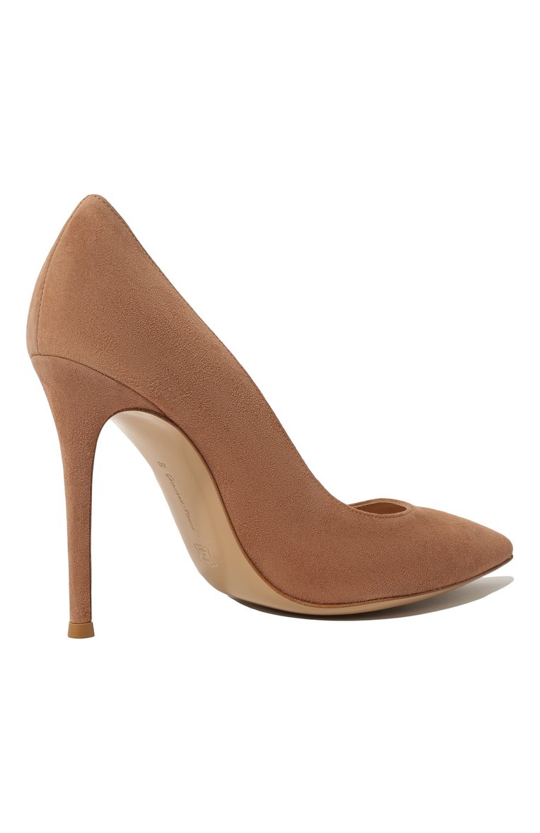 Женские замшевые туфли gianvito 105 GIANVITO ROSSI бежевого цвета, арт. G28470.15RIC.CAMPRAL | Фото 5 (Статус проверки: Проверено, Проверена категория, Требуются правки; Подошва: Плоская; Материал внутренний: Натуральная кожа; Материал внешний: Замша, Натуральная кожа; Каблук тип: Шпилька; Региональные ограничения белый список (Axapta Mercury): RU; Каблук высота: Высокий; ширина носка стельки: 7,2, 7,4, 7,6, 7,7, 8; толщина подошвы: 0,5)