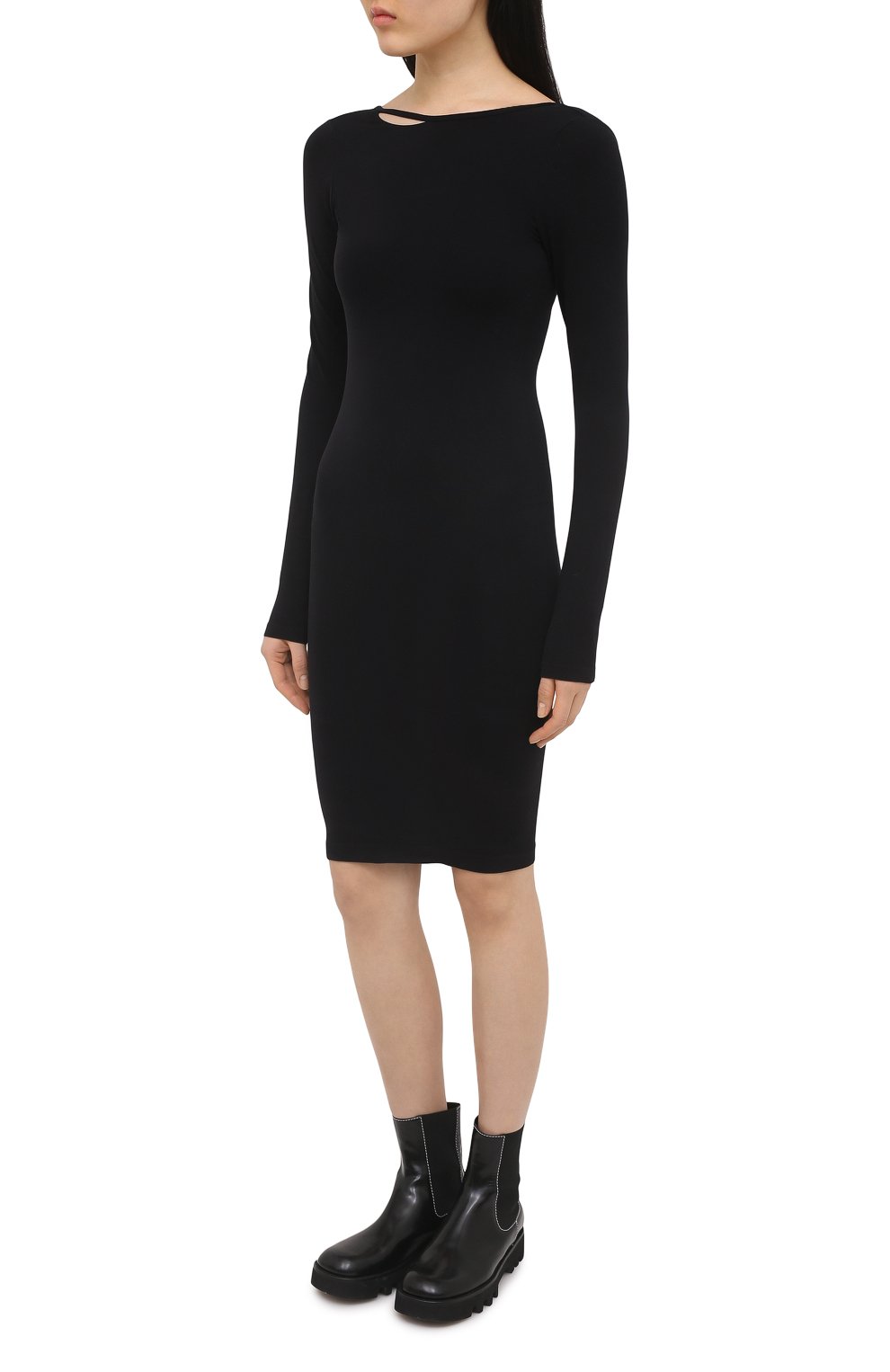 Платье HELMUT LANG черного цвета по цене 22050 руб., арт. K10HW601, фото 3 Платье HELMUT LANG, арт. K10HW601, фото 3