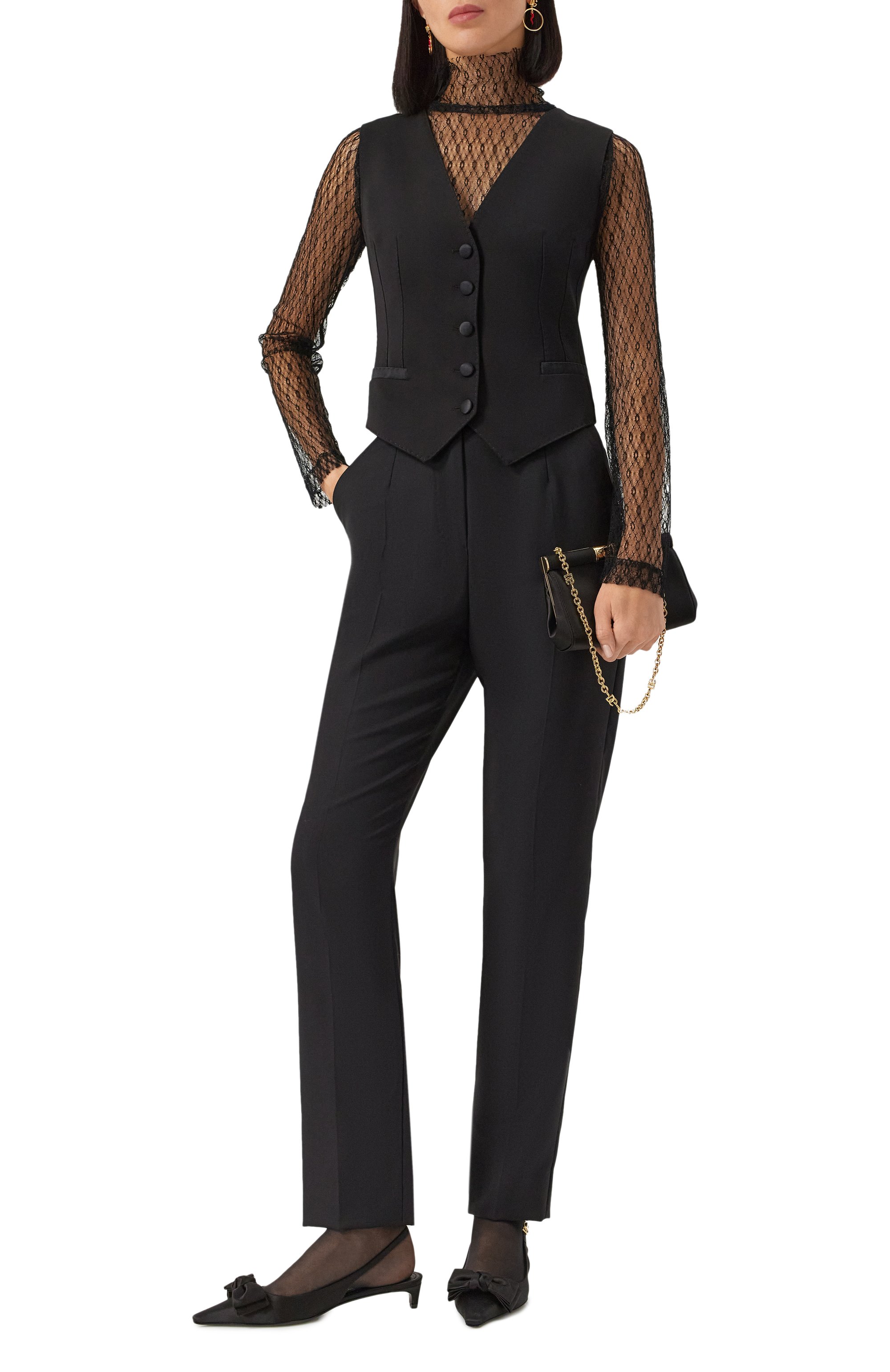 Жилет из шерсти и шелка DOLCE & GABBANA, арт. F79H5T/GDCSC, фото 2