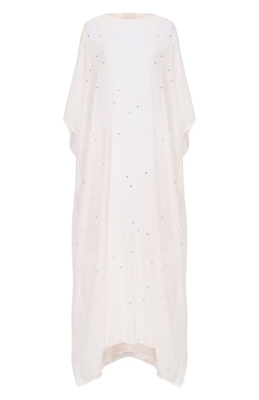Шелковое платье Albus Lumen AL.RT26.KAFTAN02_SET Белый AL.RT26.KAFTAN02_SET