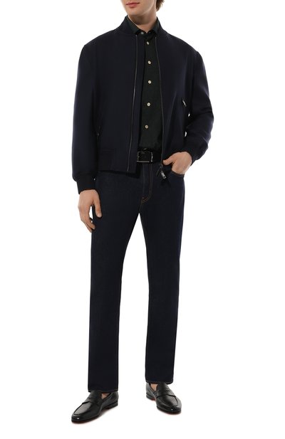 Шерстяной бомбер BRIONI темно-синего цвета по цене 361000 руб., арт. SLTS0L/PBA40, фото 2 Шерстяной бомбер BRIONI, арт. SLTS0L/PBA40, фото 2