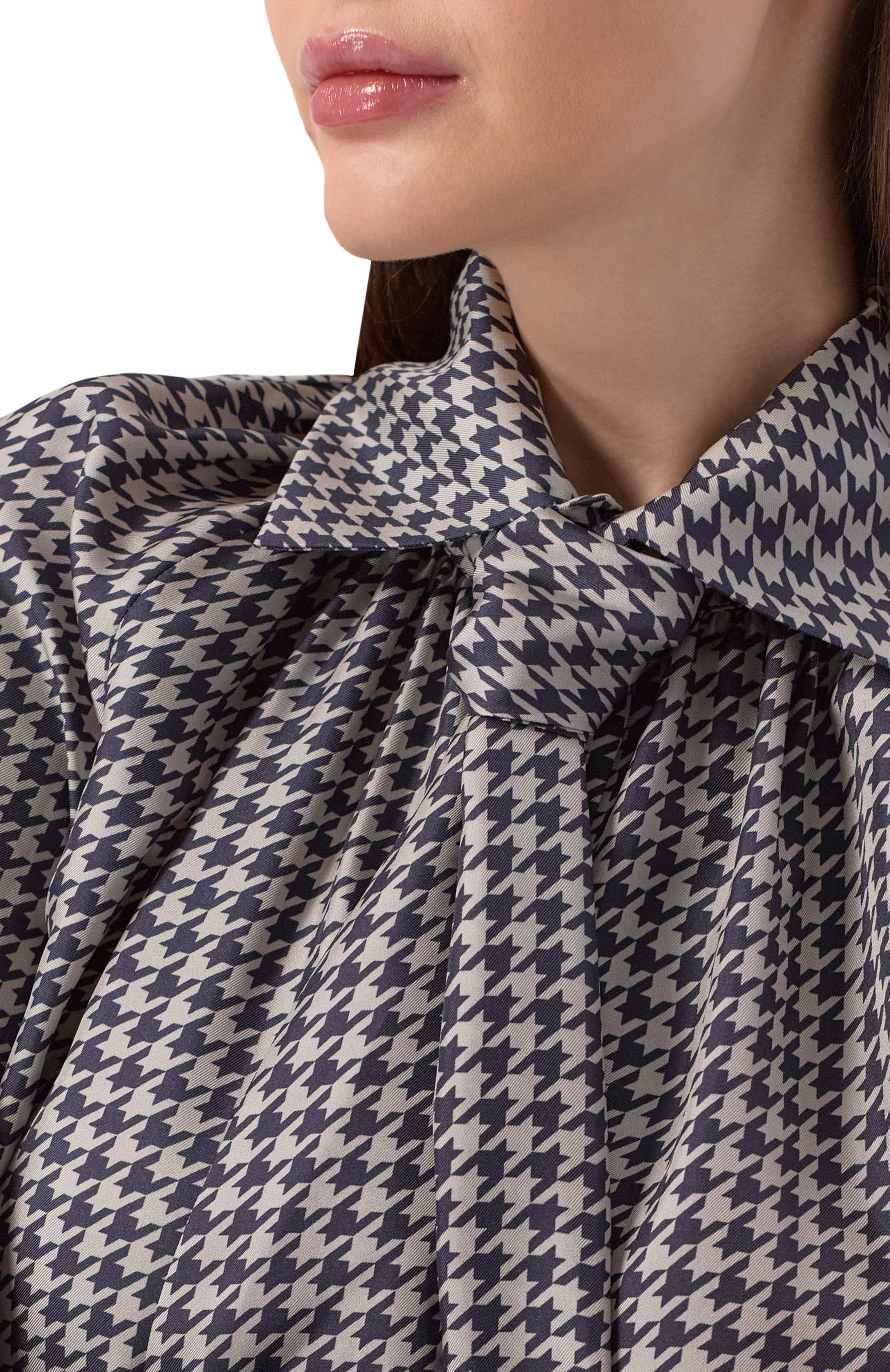 Шелковая блузка DICE KAYEK, арт. FW25C615 TWL NAVY PIED DE POULE, фото 5