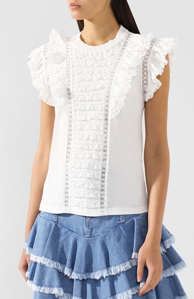 Хлопковый топ ZIMMERMANN, арт. 5391TB0W, фото 3