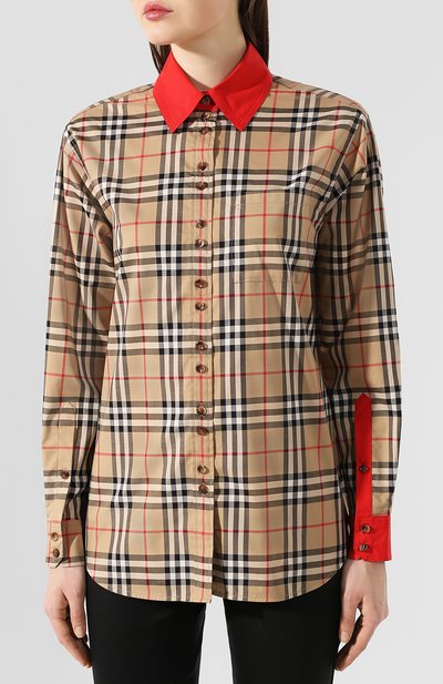 Хлопковая рубашка BURBERRY, арт. 8024251, фото 3