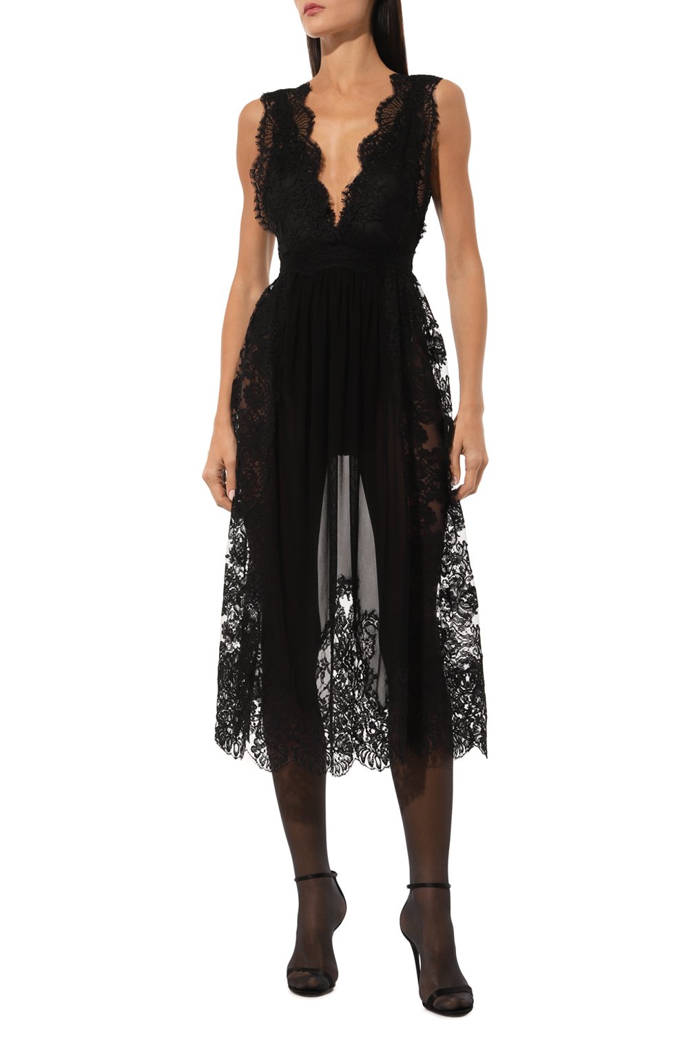 Платье из хлопка и вискозы DOLCE & GABBANA, арт. F6JRST/GDCR0, фото 3