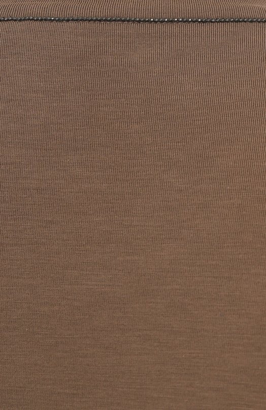 Хлопковый лонгслив Brunello Cucinelli MPT18B0107 Коричневый  MPT18B0107 Фото 6