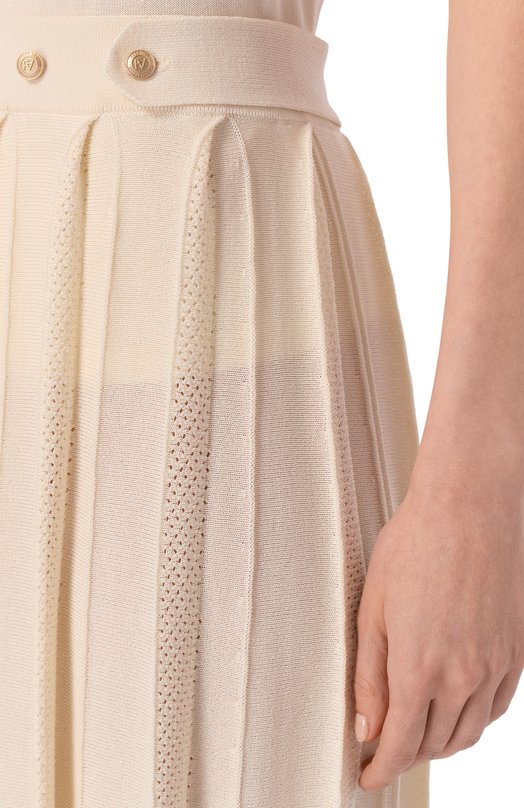 Юбка из шелка и вискозы Freeage S26.SK128.6070.101 Кремовый  S26.SK128.6070.101 Фото 5