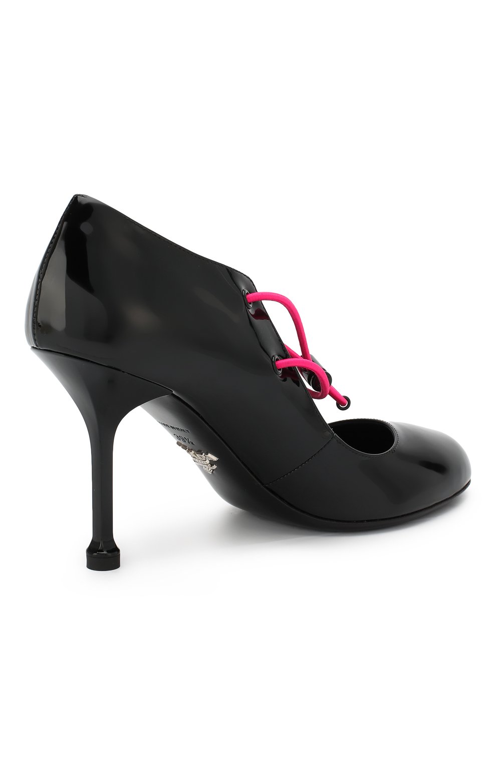 Кожаные туфли на шпильке PRADA, арт. 1I127L-JHR-F0JNG-90, фото 4