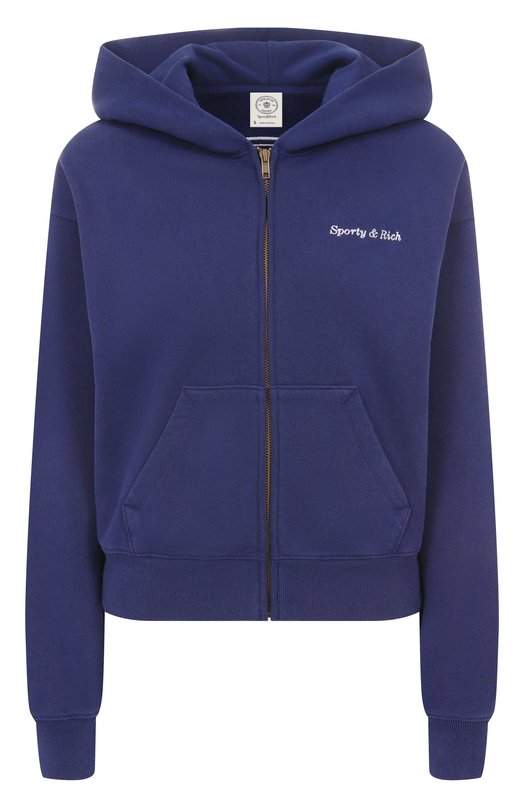Хлопковая толстовка Sporty and Rich ST06860666BL106 Синий ST06860666BL106