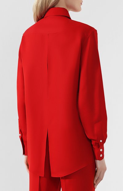 Рубашка из смеси вискозы и шелка VICTORIA BECKHAM, арт. SH LNG 1730B PSS19 MATT DUCHESS, фото 4