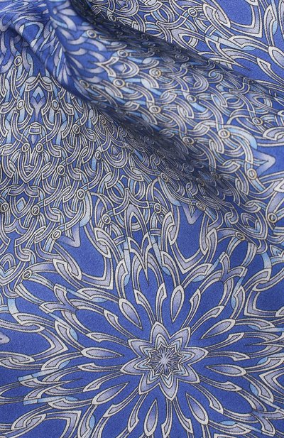 Шелковый платок ZILLI синего цвета по цене 8995 руб., арт. 50700/HANDKERCHIEFS, фото 2 Шелковый платок ZILLI, арт. 50700/HANDKERCHIEFS, фото 2