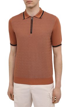 Поло �с отделкой из кожи аллигатора ZILLI, арт. MBV-PZ052-0PTC1/MC01/AMIS, фото 3