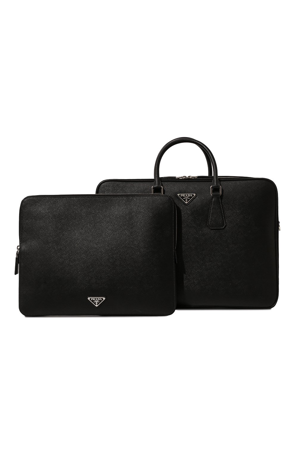 Кожаная сумка для ноутбука PRADA черного цвета по цене 475000 руб., арт. 2VE010-9Z2-F0002-OOO, фото 6 Кожаная сумка для ноутбука PRADA, арт. 2VE010-9Z2-F0002-OOO, фото 6