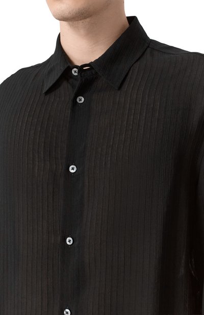 Рубашка из вискозы и шелка ANN DEMEULEMEESTER, арт. B0010522/FA712, фото 5