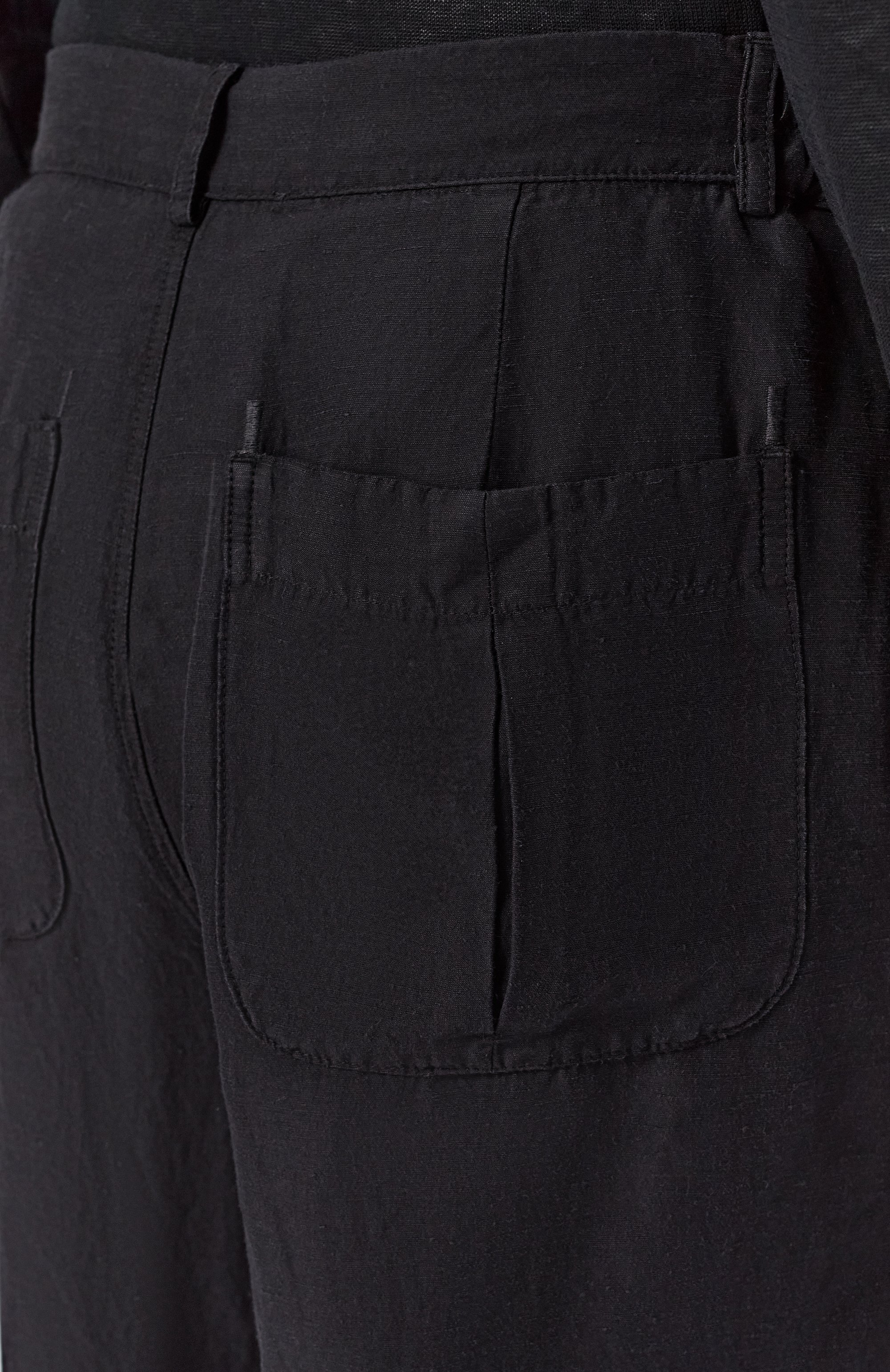 Шорты из вискозы и льна ANDREA YA'AQOV черного цвета по цене 52050 руб., арт. 26MSFT39B, фото 5 Шорты из вискозы и льна ANDREA YA'AQOV, арт. 26MSFT39B, фото 5