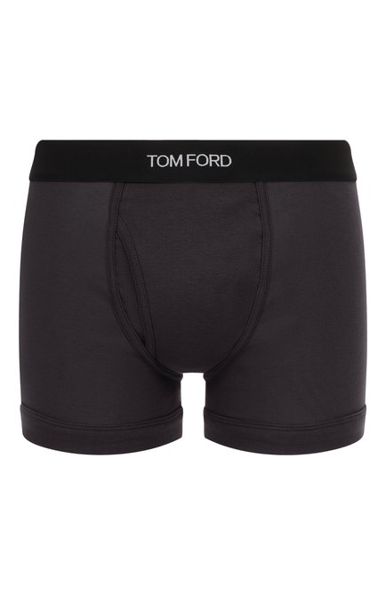 Мужские хлопковые боксеры TOM FORD темно-серого цвета, арт. T4LC3/104 | Фото 1 (Материал сплава: Проставлено; Материал внешний: �Хлопок; Нос: Не проставлено; Трусы М: Боксеры; Кросс-КТ: бельё; Мужское Кросс-КТ: Трусы)