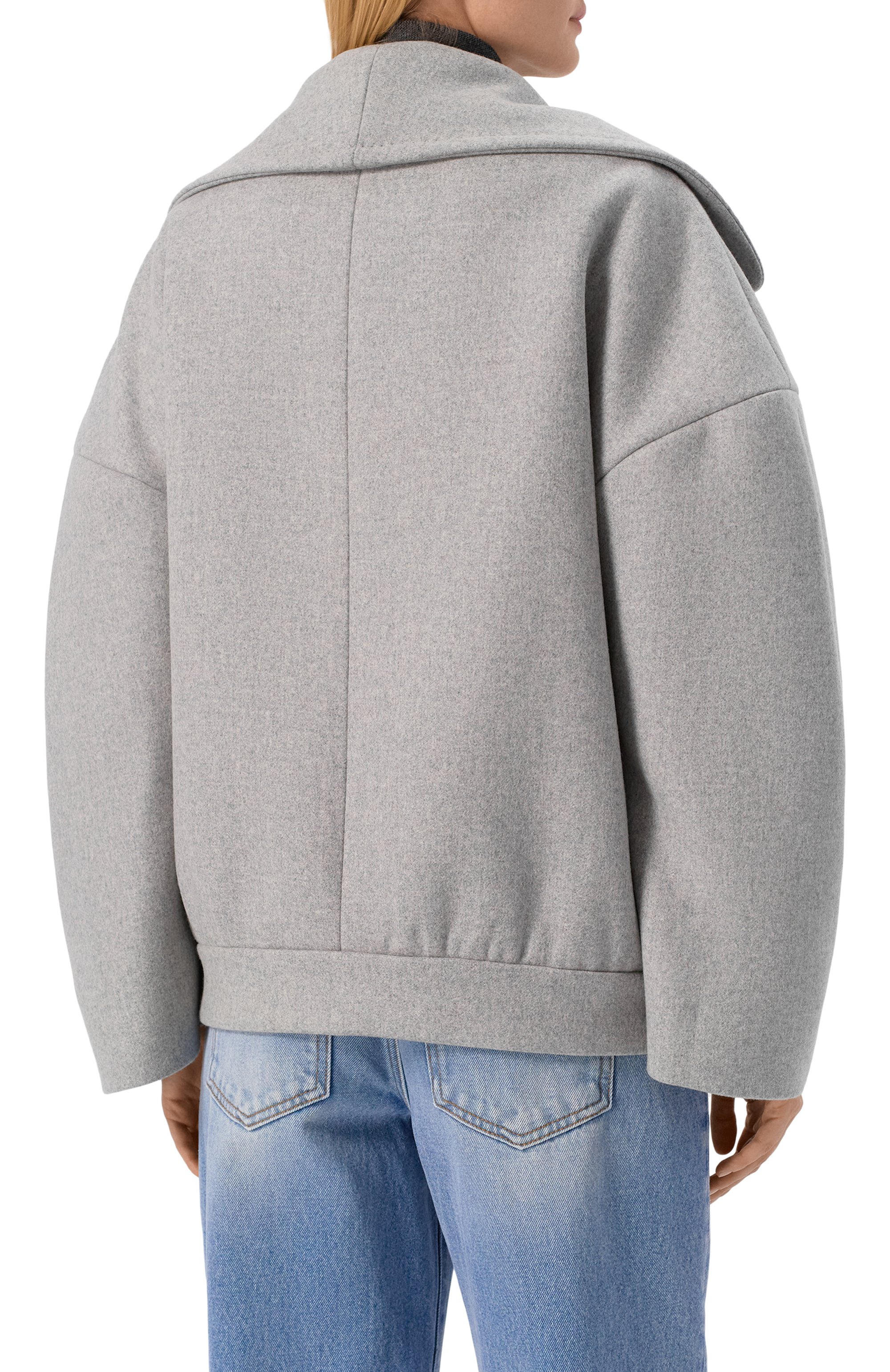 Полупальто из шерсти и кашемира BALMAIN, арт. FF0UA140/WD24, фото 4