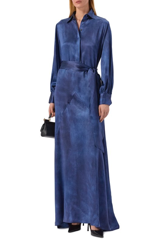 Шелковое платье Kiton D51327K0873G02 Синий  D51327K0873G02 Фото 2