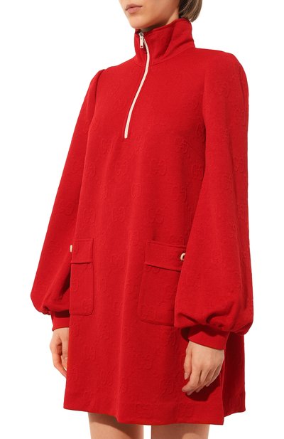 Платье GUCCI красного цвета по цене 132480 руб., арт. 653412 XJDEM, фото 3 Платье GUCCI, арт. 653412 XJDEM, фото 3