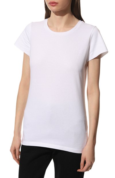 Хлопковая футболка DOROTHEE SCHUMACHER белого цвета по цене 11850 руб., арт. 028304/ALL TIME FAV0RITES, фото 3 Хлопковая футболка DOROTHEE SCHUMACHER, арт. 028304/ALL TIME FAV0RITES, фото 3