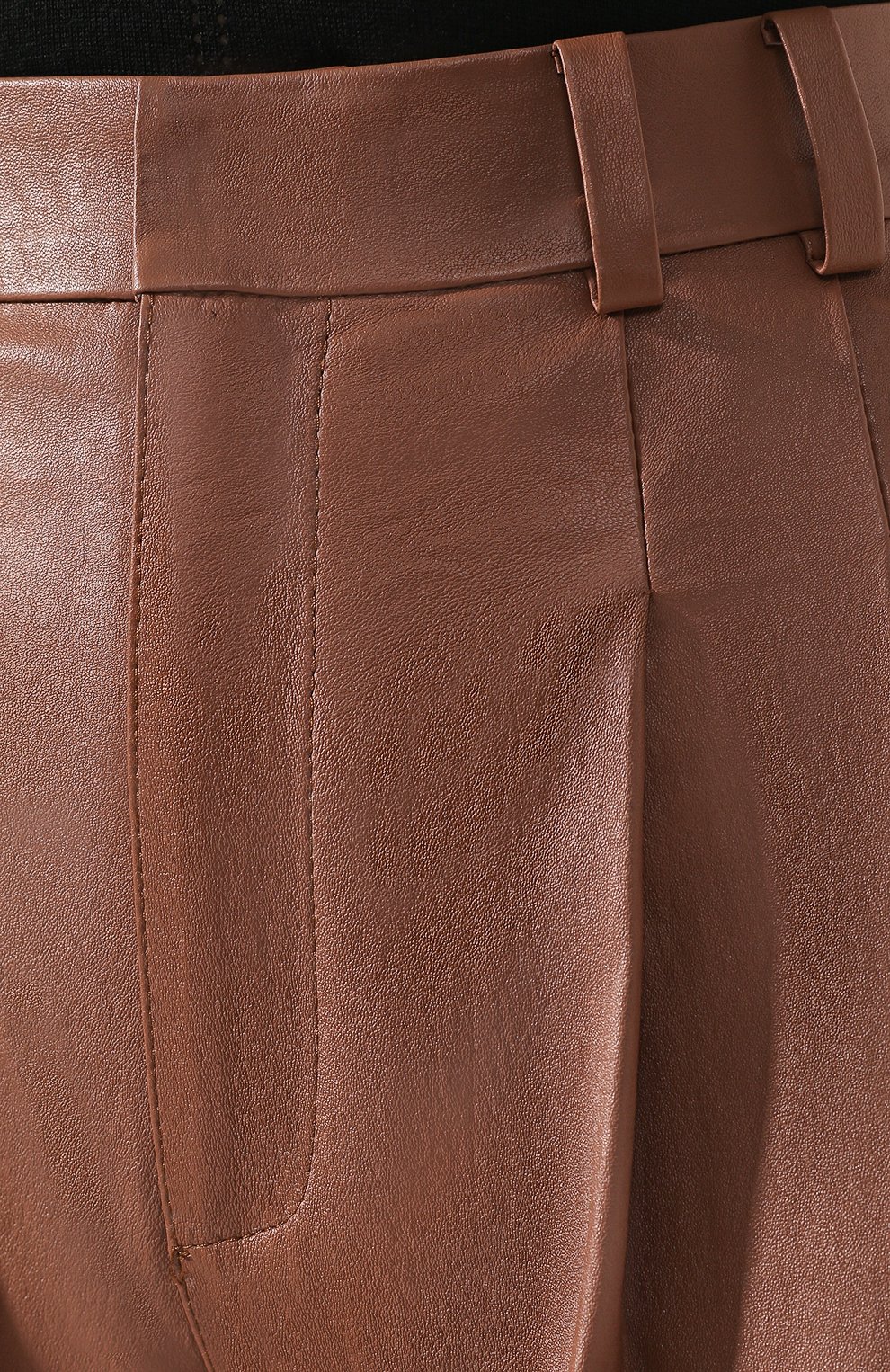 Кожаные брюки SPRWMN коричневого цвета по цене 89950 руб., арт. TR0-002-L/TAIL0RED TR0USER, фото 5 Кожаные брюки SPRWMN, арт. TR0-002-L/TAIL0RED TR0USER, фото 5