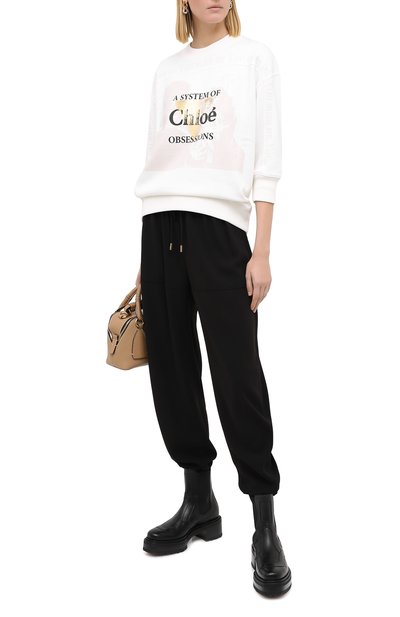 Джоггеры CHLOÉ черного цвета по цене 96500 руб., арт. CHC20APA61137, фото 3 Джоггеры CHLOÉ, арт. CHC20APA61137, фото 3
