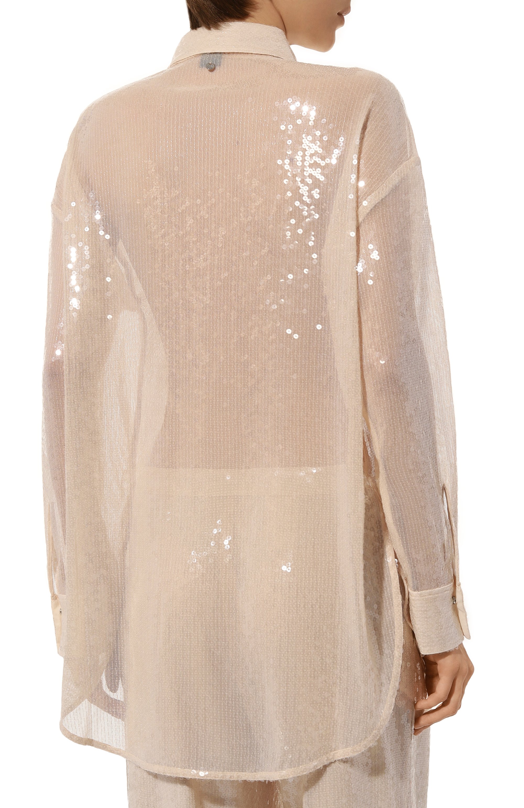 Блузка с отделкой пайетками BOSS ORANGE, арт. 50524263, фото 4